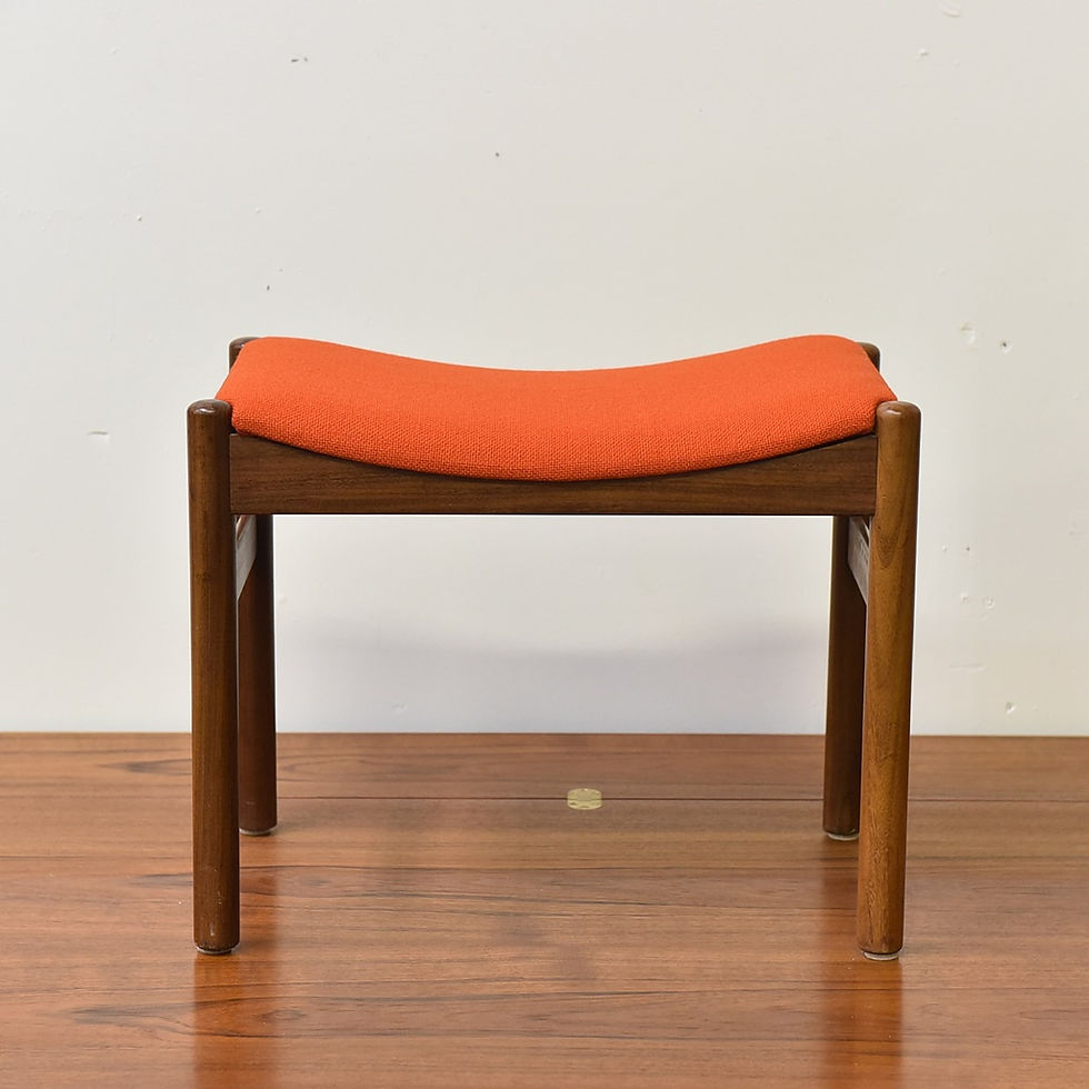Thumbnail: Vtg Mid-Century Modern Teak Stool