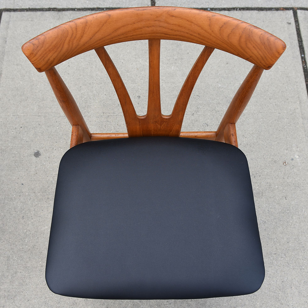 Thumbnail: Pair of Danish Teak Restored/Reupholstered Chairs