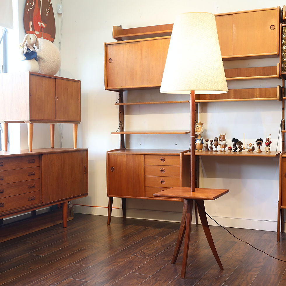 Thumbnail: Beautiful Teak Coffee table+Floor Lamp