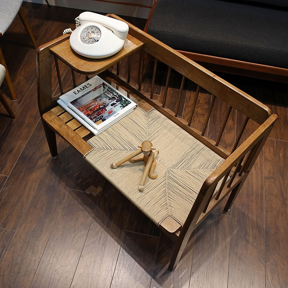 Thumbnail: Vintage MCM Gossip Bench