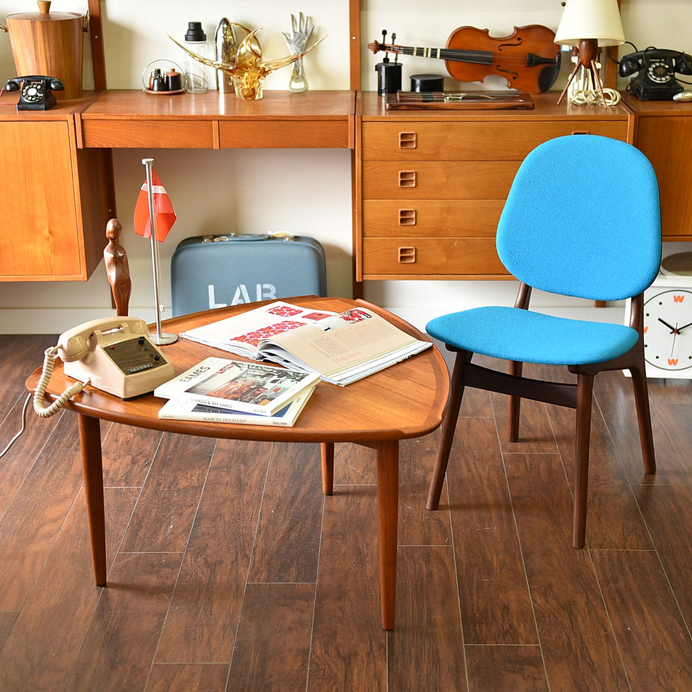 Thumbnail: Danish Teak Triangle Side Table Made in Denmark by CFC Silkeborg
