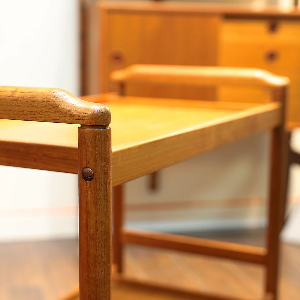 섬네일: Vintage Teak Tea Cart / Trolley