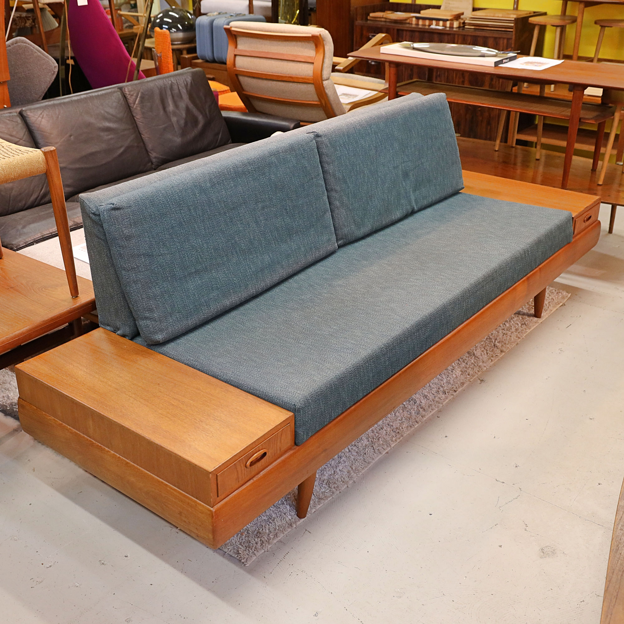 Vintage MCM Teak Platform Sofa
