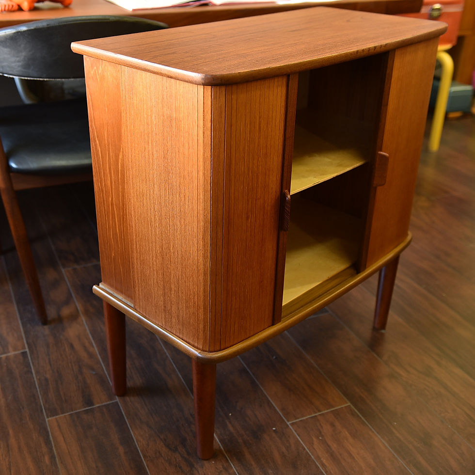 Thumbnail: Compact and unique beautiful tambour door cabinet, Bow front