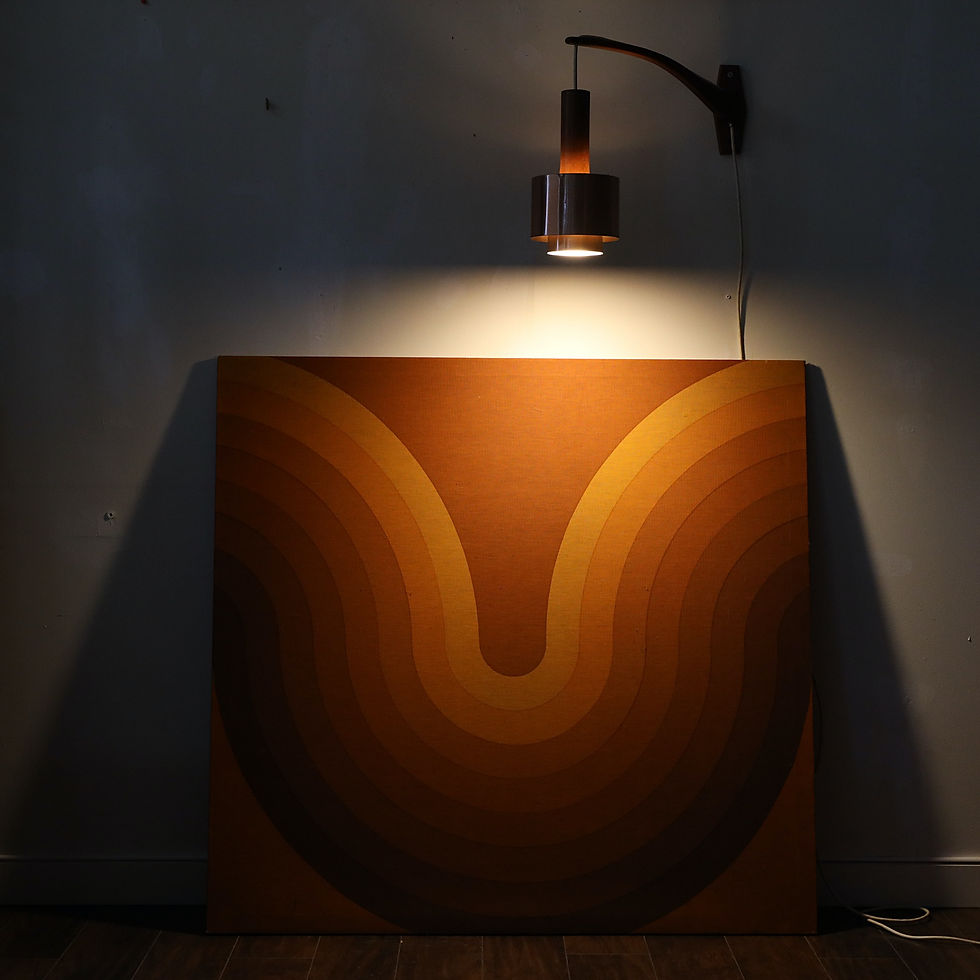 Thumbnail: Danish teak wall hanging lamp