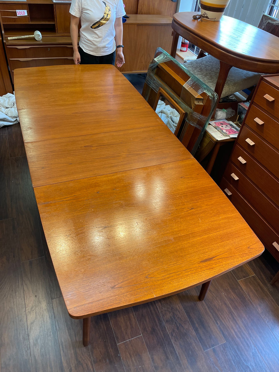 Thumbnail: Danish Teak Dining Table in Teak by Henning Kjaernulf for Bruno Hansen