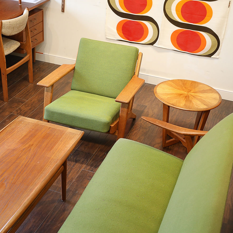 Thumbnail: Vintage MCM Teak Floating Arms Sofa