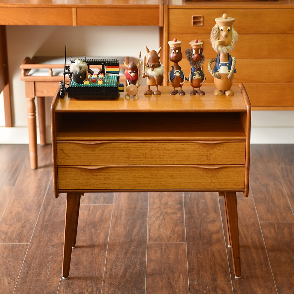 Thumbnail: Danish teak dresser/bed side table/table/cabinet
