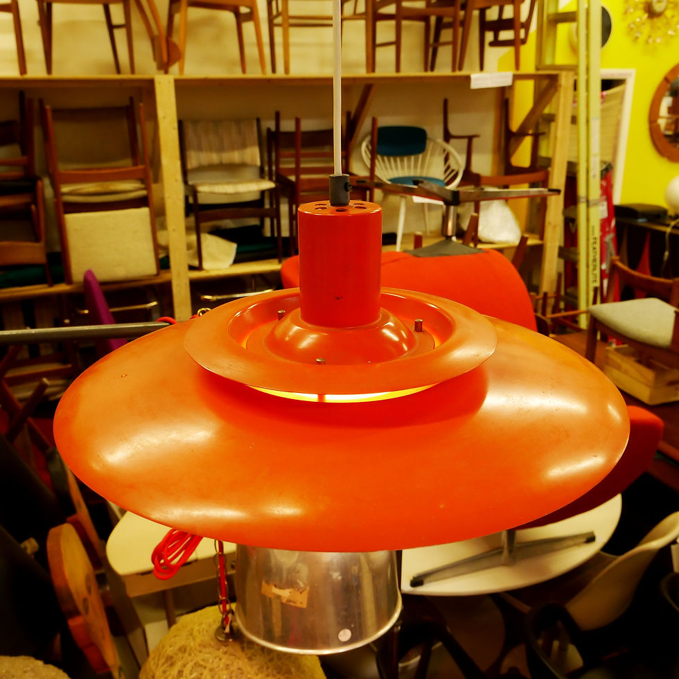 섬네일:  Fab Danish 60s Vintage UFO Shape Pendant Lamp in style of Louis Poulsen