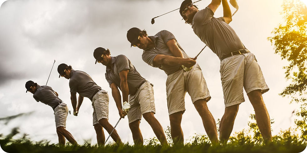 Image of a golfer teeing off.