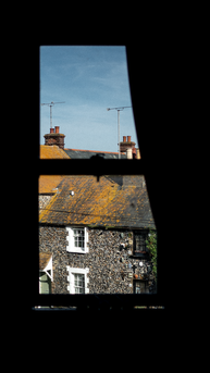 View from a window of a seaside cottage in Broadstairs England