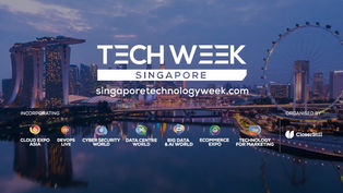 Large-scale event visuals for an enterprise technology conference.