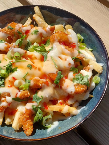 chicken loaded fries pub food