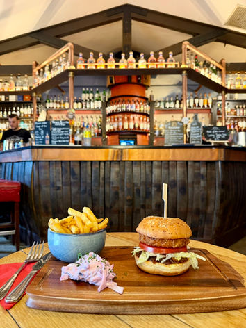 veggie burger vegan vegetarian chips coleslaw