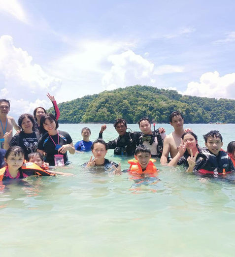 family snorkeling langkawi pulau payar group experience safe kids marine park malaysia