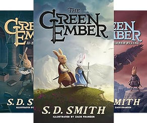 Book covers for the series The Green Ember