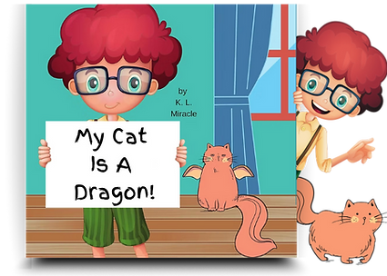 The cover to the picture book 'My Cat is a dragon.'