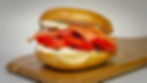 Bagel with Smoked Salmon, cream cheese, tomato, capers, onion