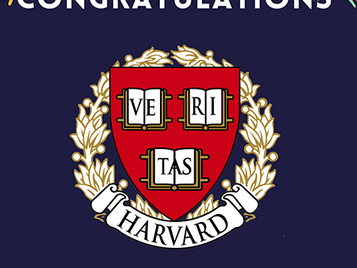 Congratulations to our students for getting accepted into Harvard University