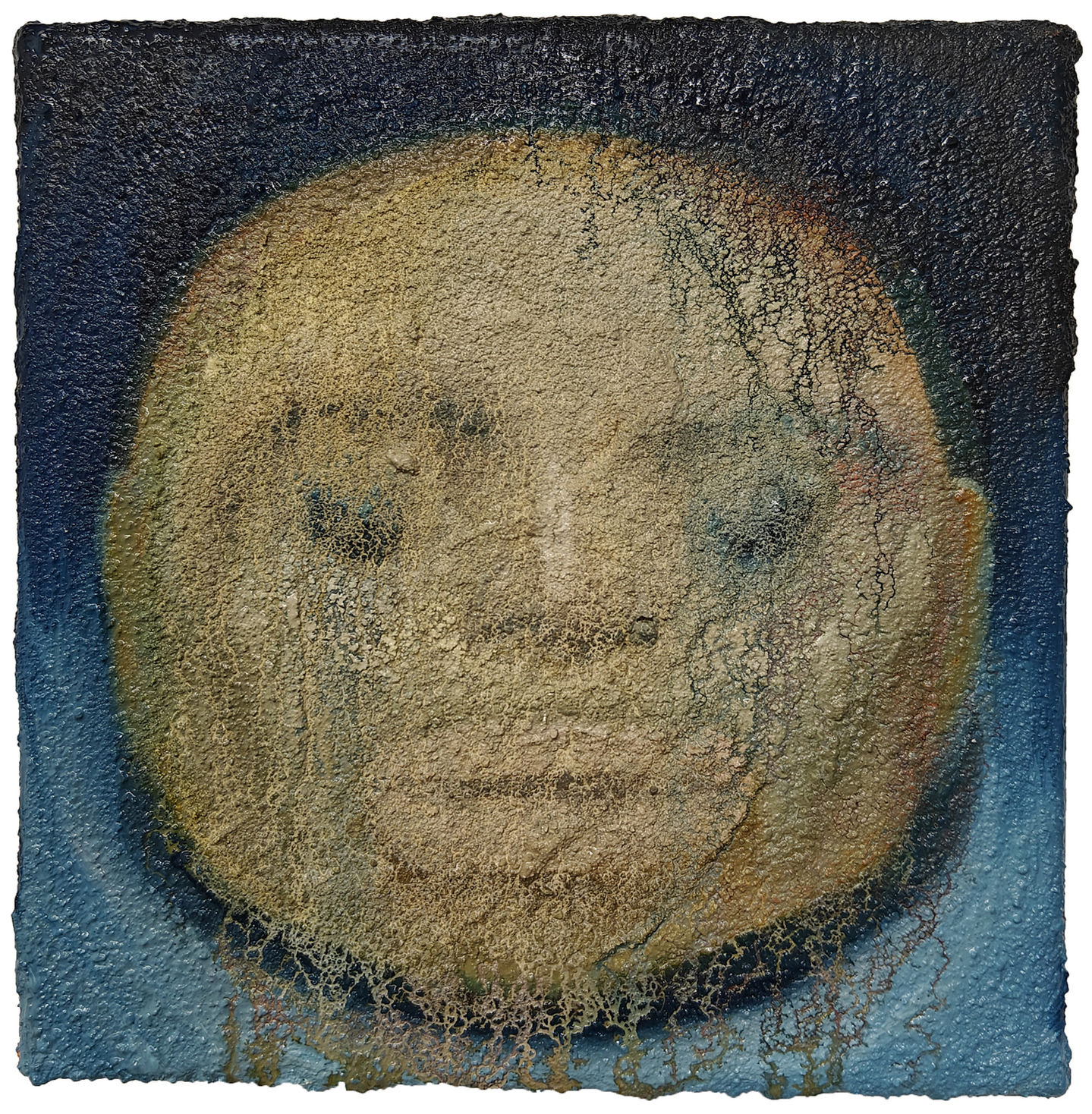 Fading Filter III, 2024 
Oil and sand on canvas, 10cm x 10cm