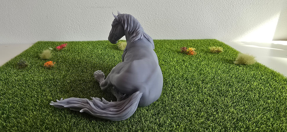 Miniaturbild: Samaya - Suffolk Punch Stute liegend