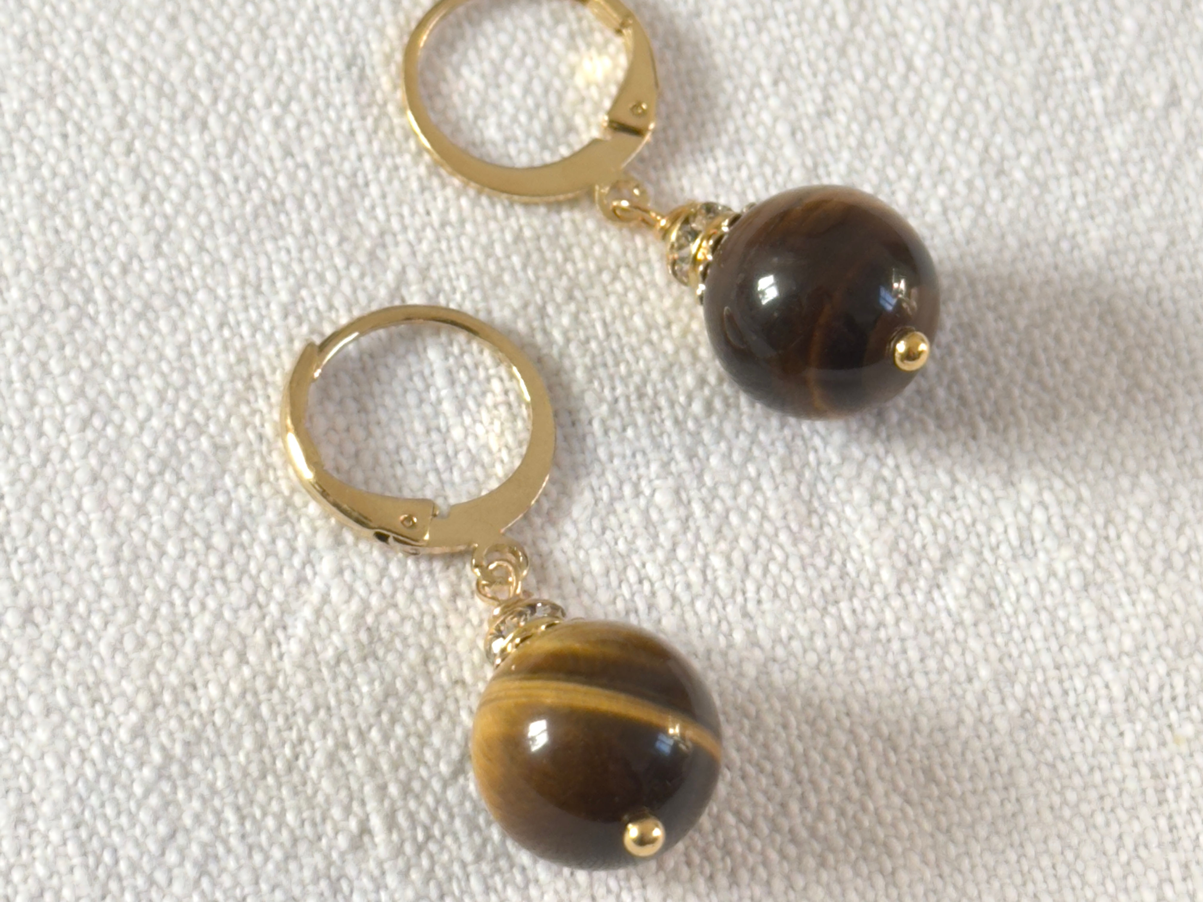 Boucles d’oreilles œil de tigre