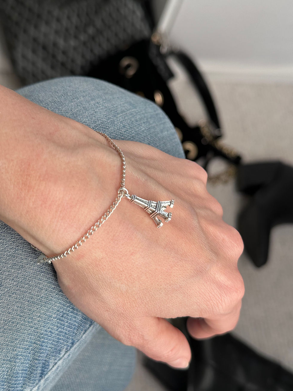 Thumbnail: Bracelet Tour Eiffel argenté 