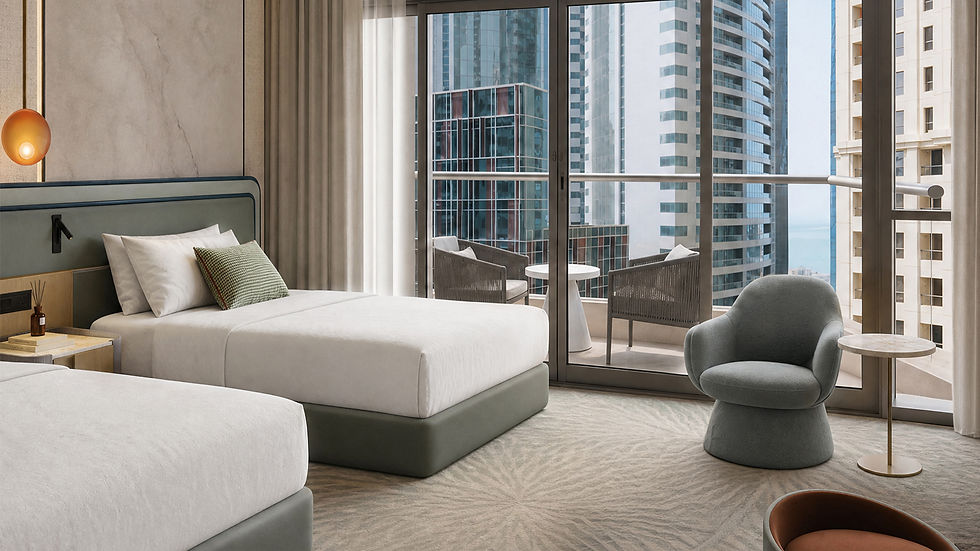 Two Single Beds Premium with Balcony