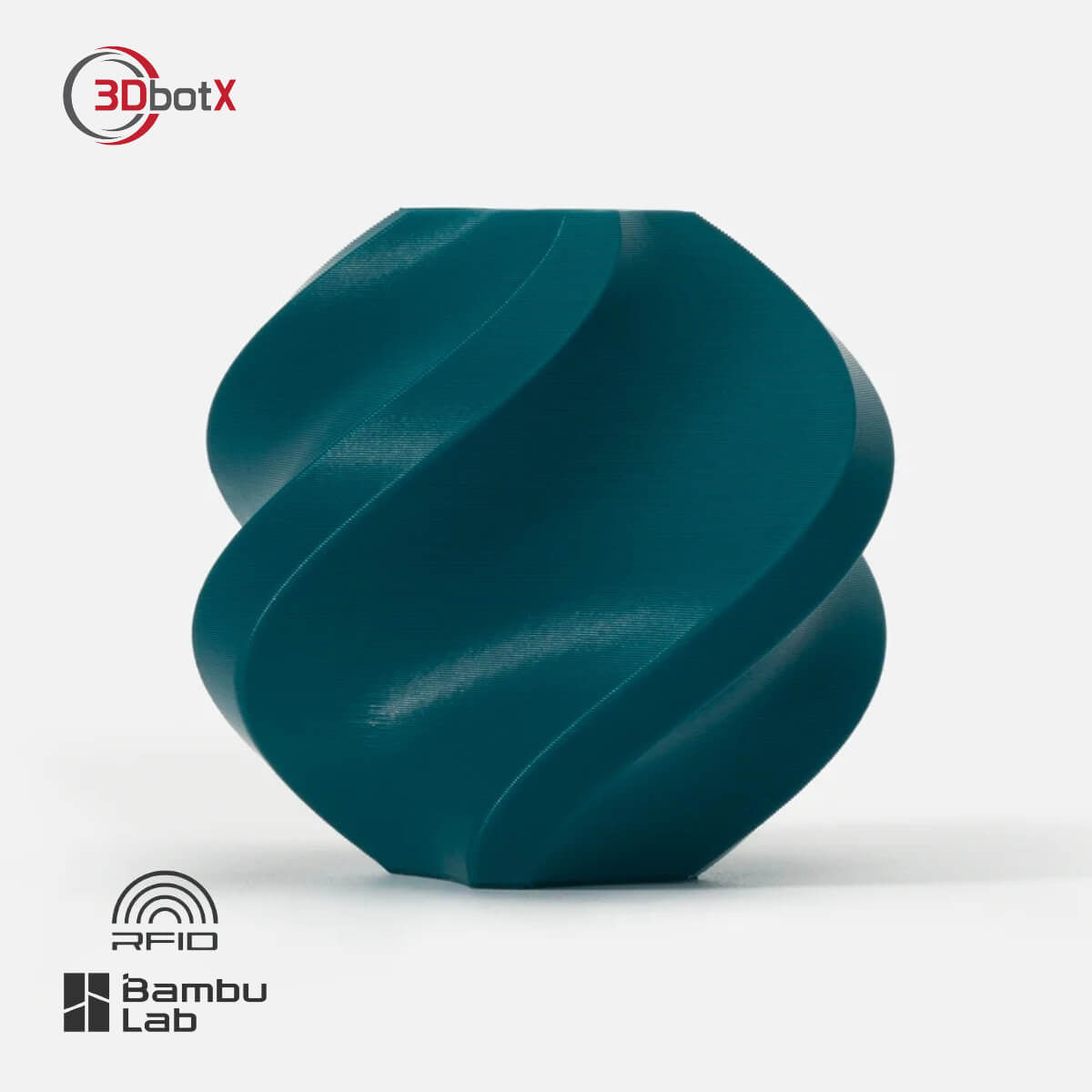 גליל פילמנט איכותי מתוצרת Bambu Lab מסוג  PLA Basic בצבע ירוק מיסטלטו