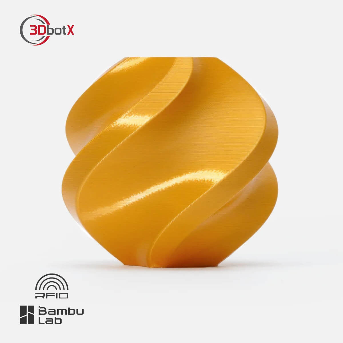 גליל פילמנט איכותי מתוצרת Bambu Lab מסוג PLA SilK בצבע זהב