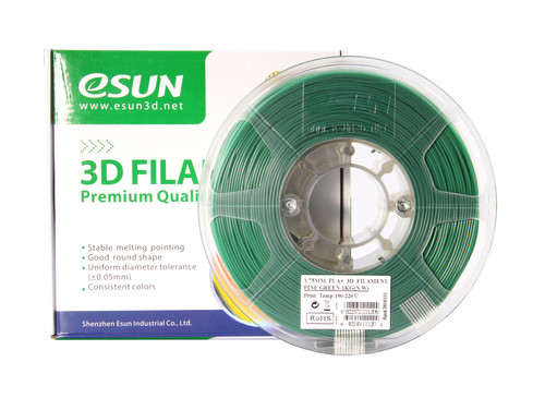 גליל פילמנט איכותי מתוצרת Esun מסוג PLA+ בצבע ירוק