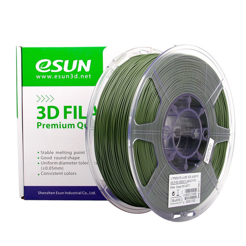 גליל פילמנט איכותי מתוצרת Esun מסוג PLA+ בצבע ירוק זית