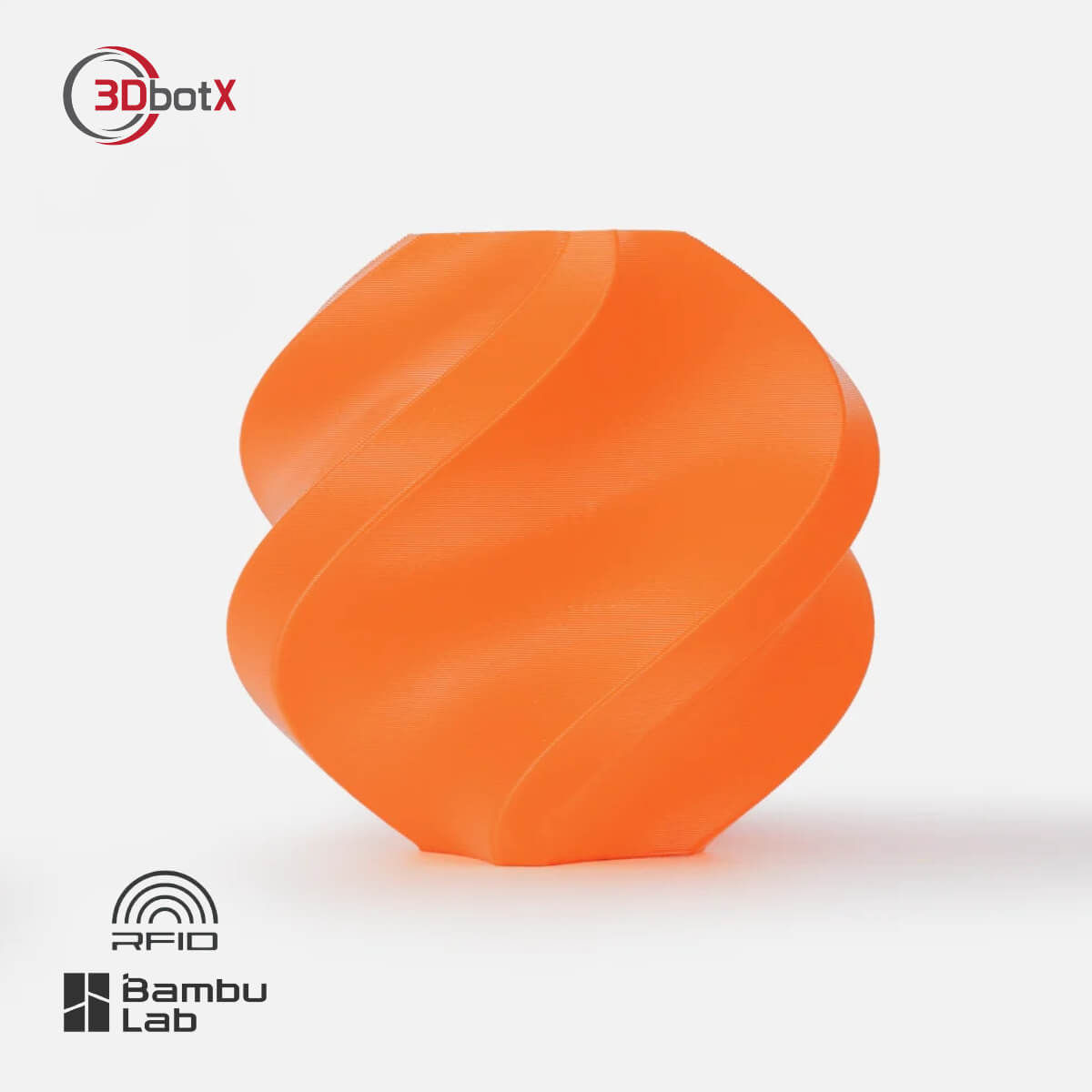 גליל פילמנט איכותי מתוצרת Bambu Lab מסוג ABS בצבע כתום