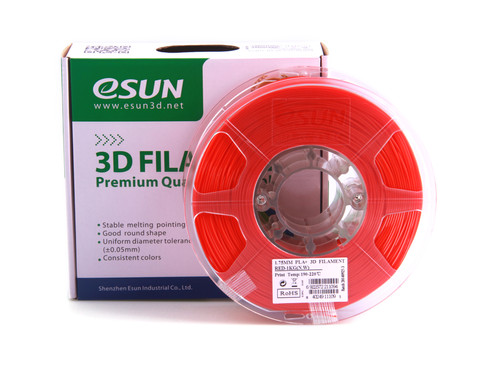 גליל פילמנט איכותי מתוצרת Esun מסוג PLA+ בצבע אדום