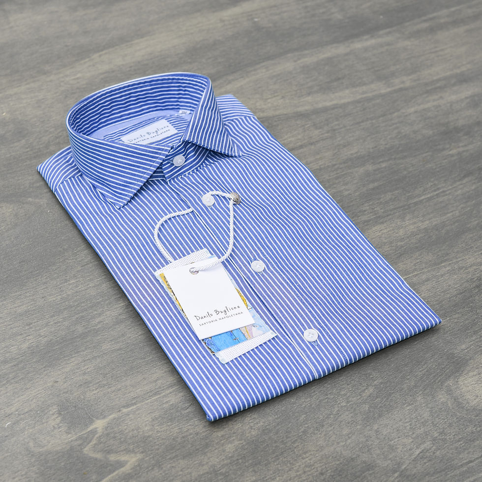 Miniatura: Camicia in Cotone Twill collo Francese