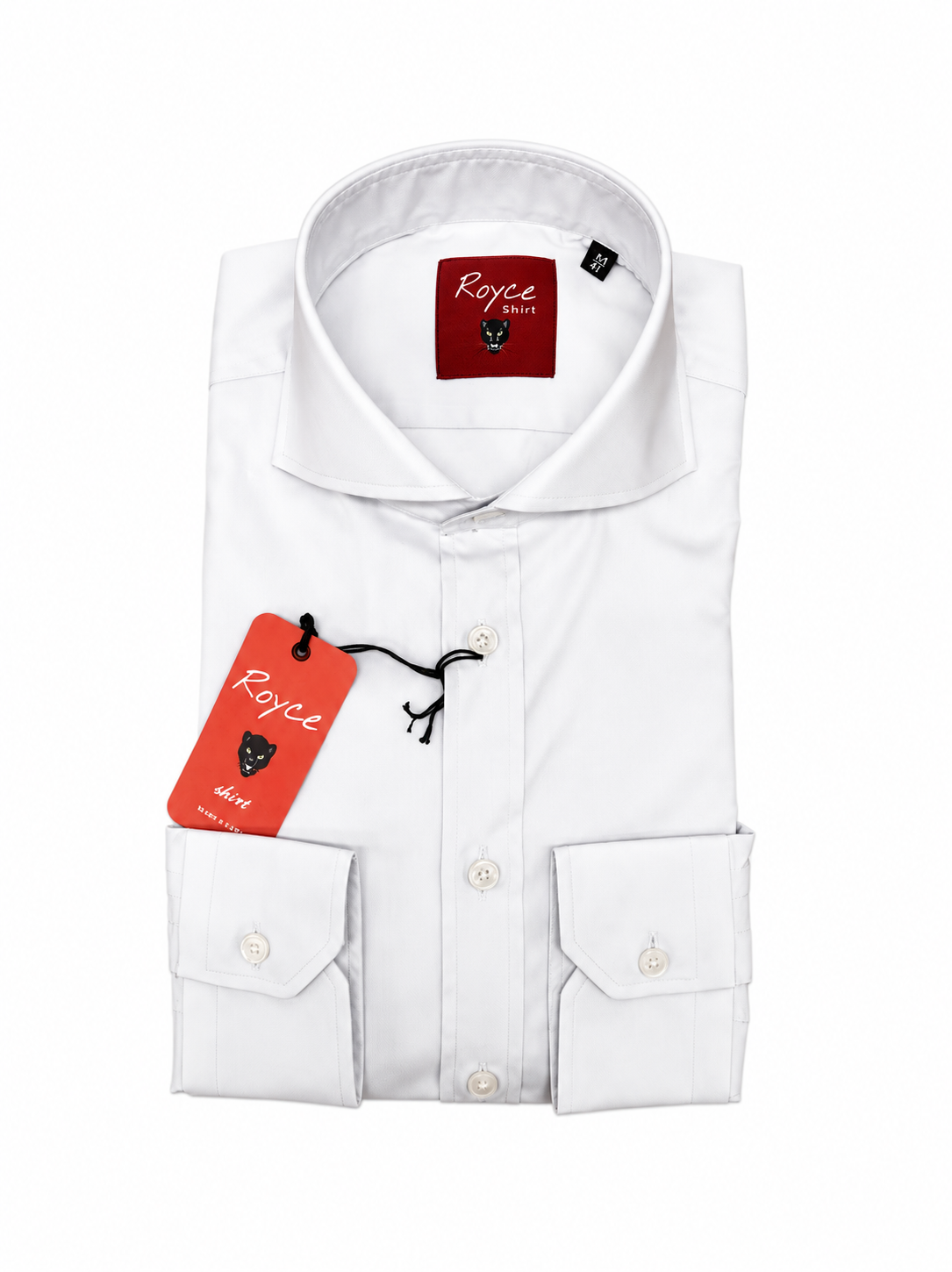 Tinta Unita Bianco - Camicia con collo Francese Napoli