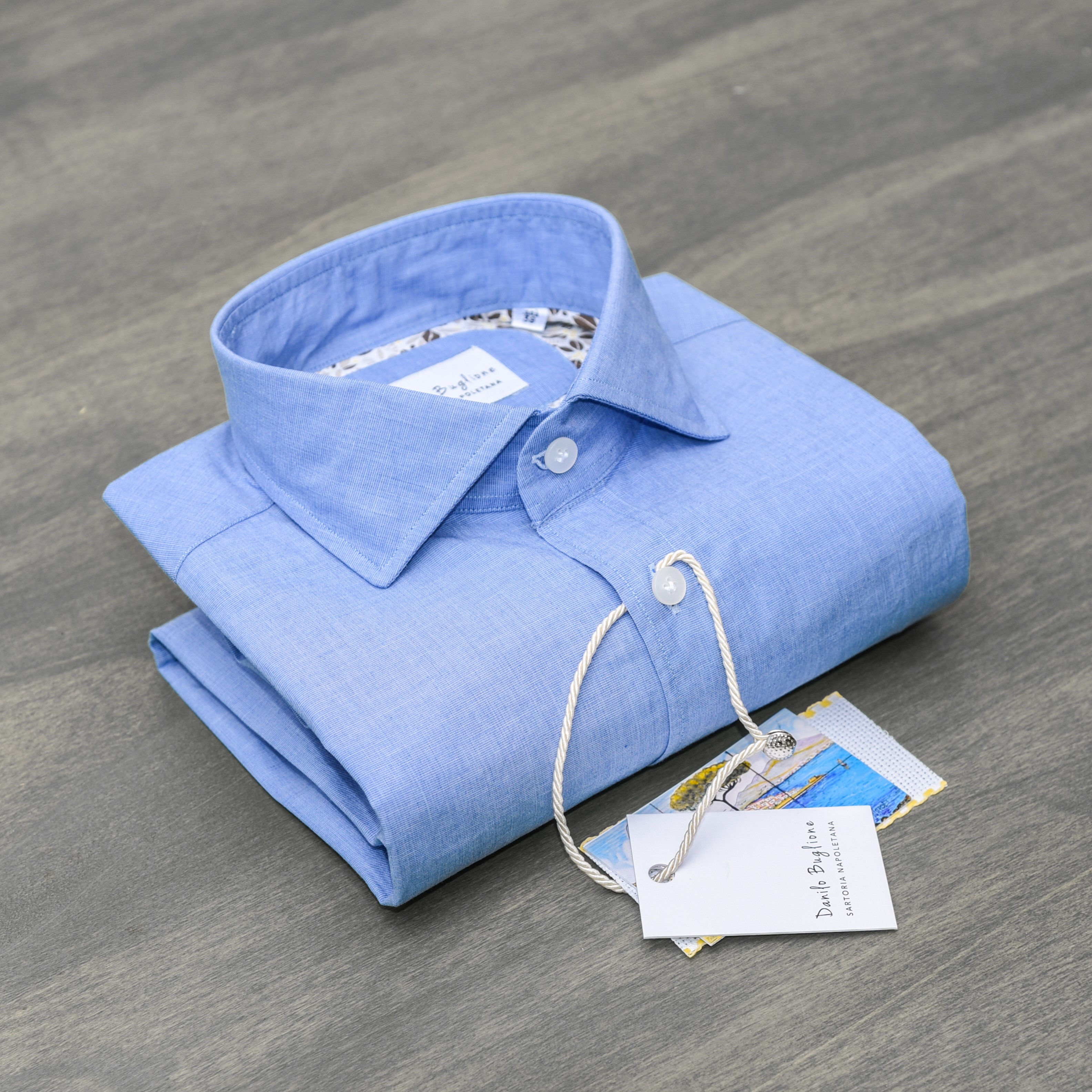 DB409 - Camicia in Cotone collo Francese