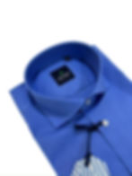 Camicia uomo Tinta Unita Azzurro francese regular Made in Italy - Tina Ferrà