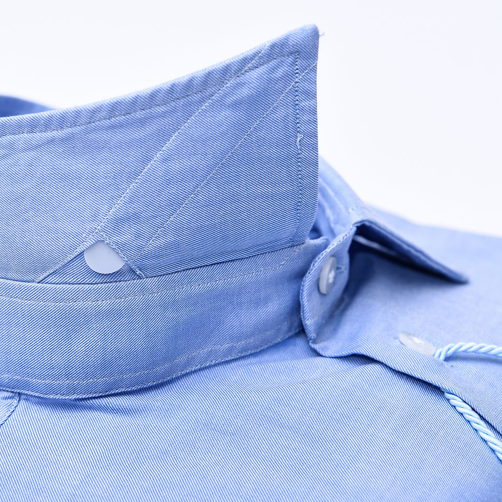 Miniatura: Camicia in Cotone Twill collo Italiano