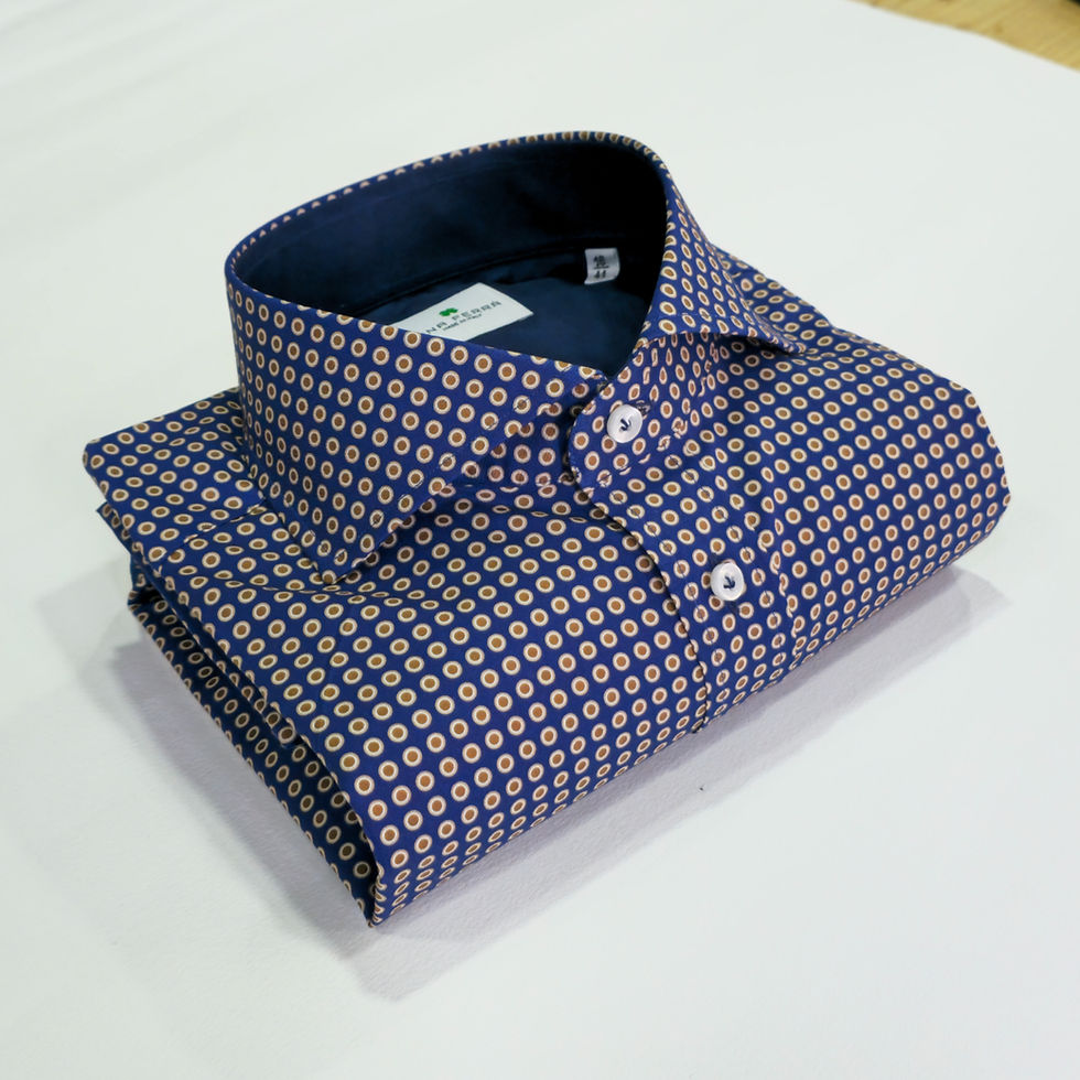 Camicia Uomo A Maniche Lunghe Con Dettagli A Contrasto Paisley - Regular Fit In Misto Poliestere, Business Casual Con Taschino, Ideale Per Matrimoni E Lavoro