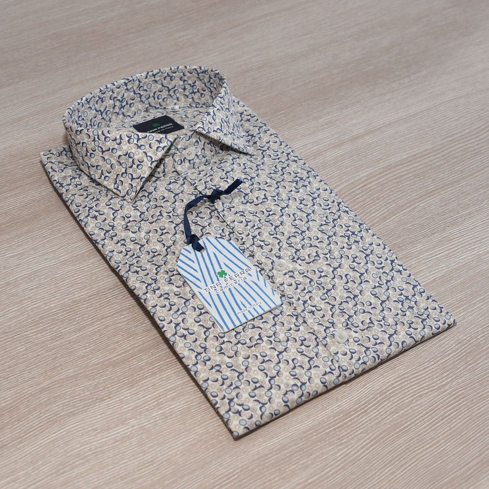 Miniatura: Sorrento - Camicia in Cotone con collo Francese