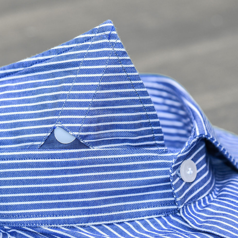 Miniatura: Camicia in Cotone Twill collo Francese