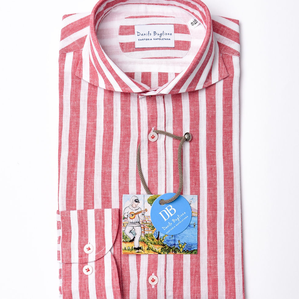 Miniaturbild: Camicia in Misto Lino collo Francese