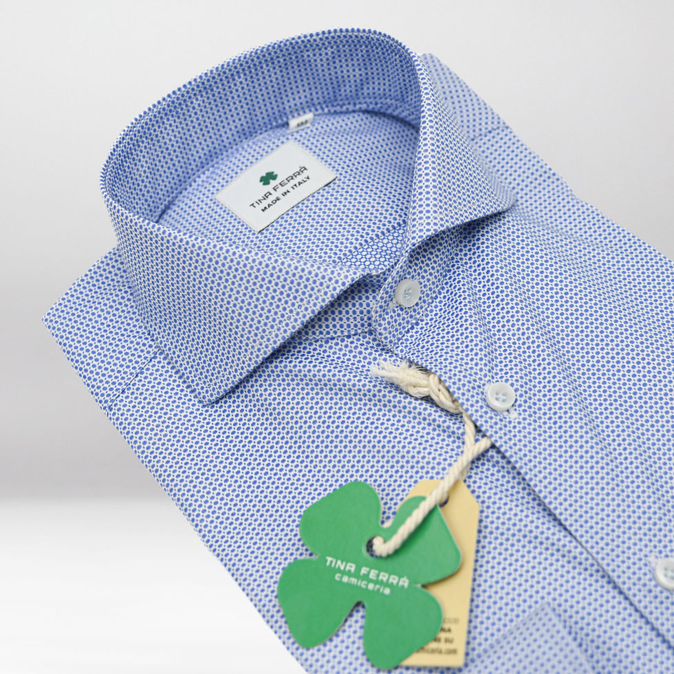 Miniatura: Beverello - Camicia in Cotone con collo Napoletano