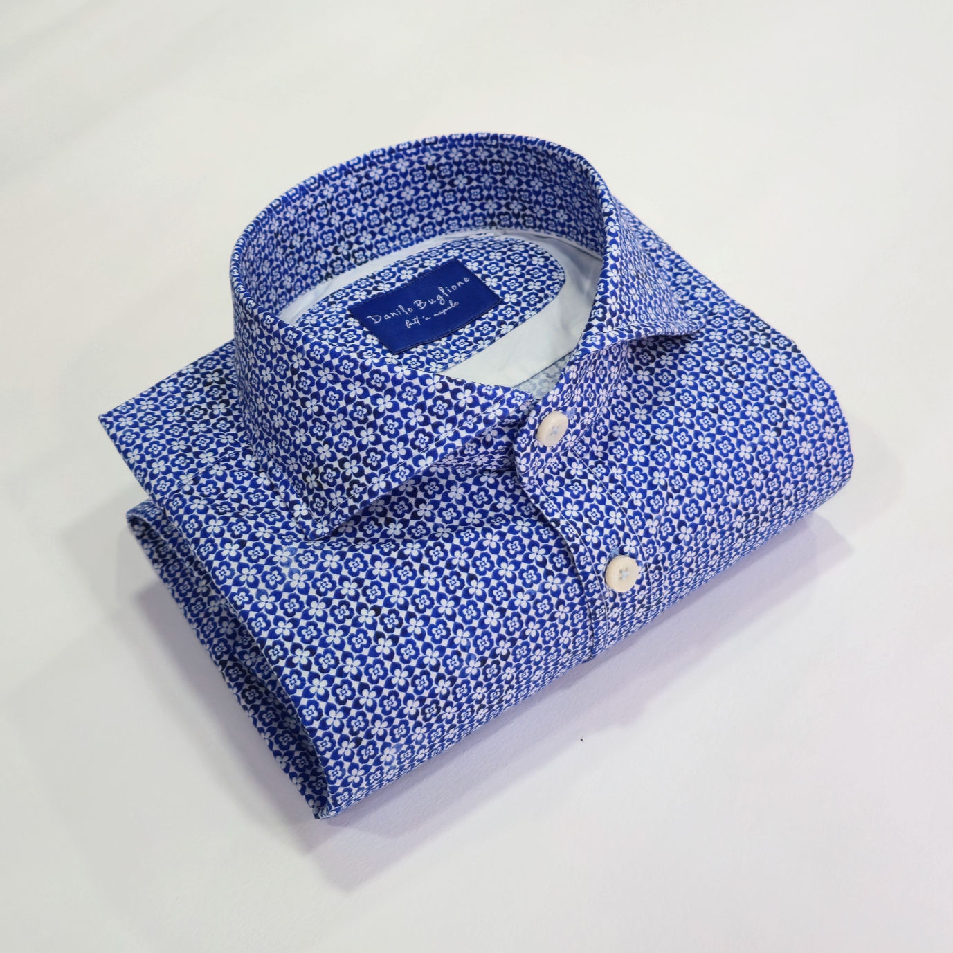 DB116 - Camicia in Cotone collo Napoletano