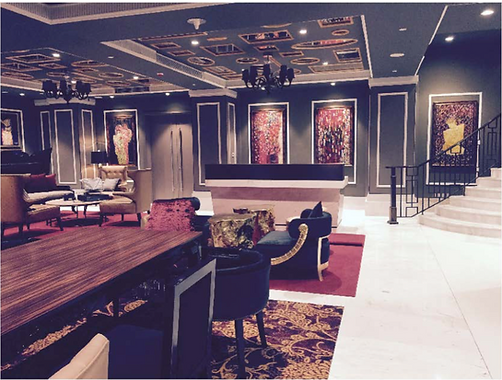 Contemporary South Asian Artist Mueen Saeed paintings forMovenpick Hotel