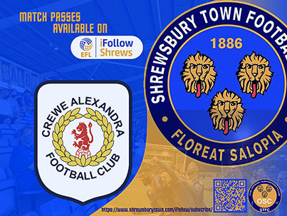 Last away game at Crewe is available on iFollow