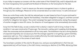 Open Letter 6th September 2026