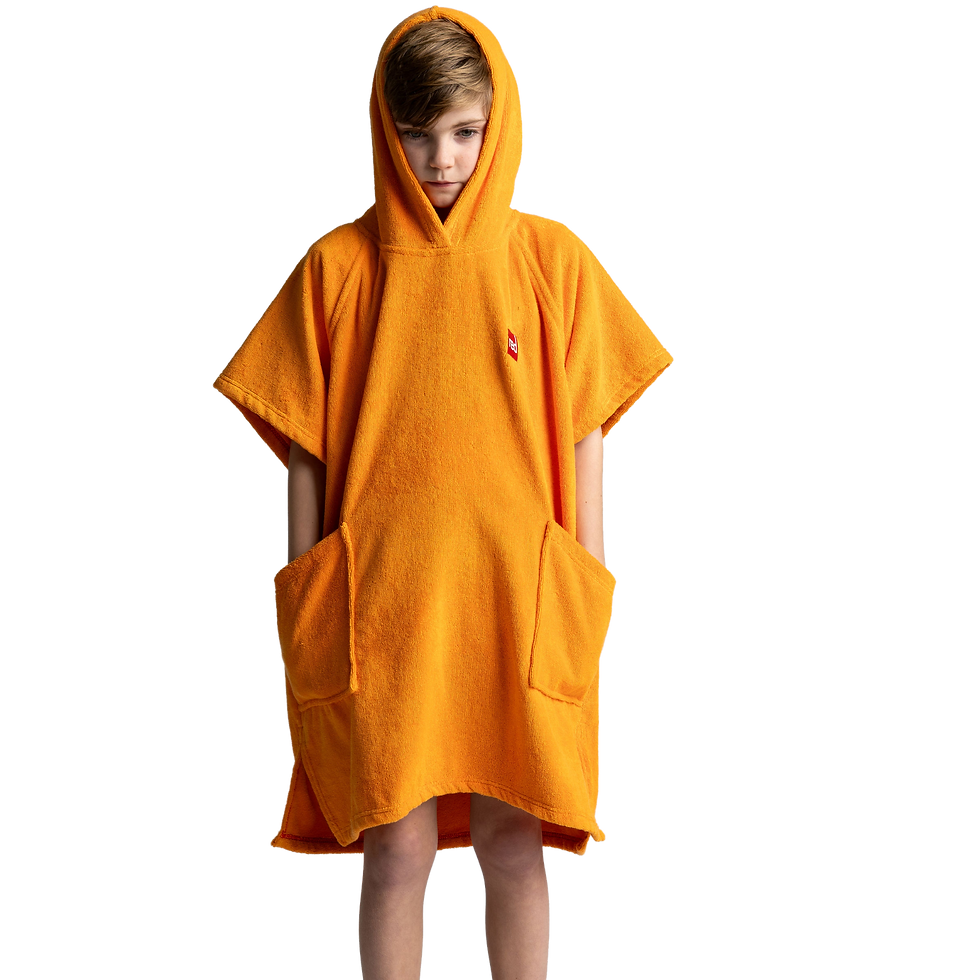 Miniatiūra: RED vaikiškas pončas - rankšluostis (Oranžinis)