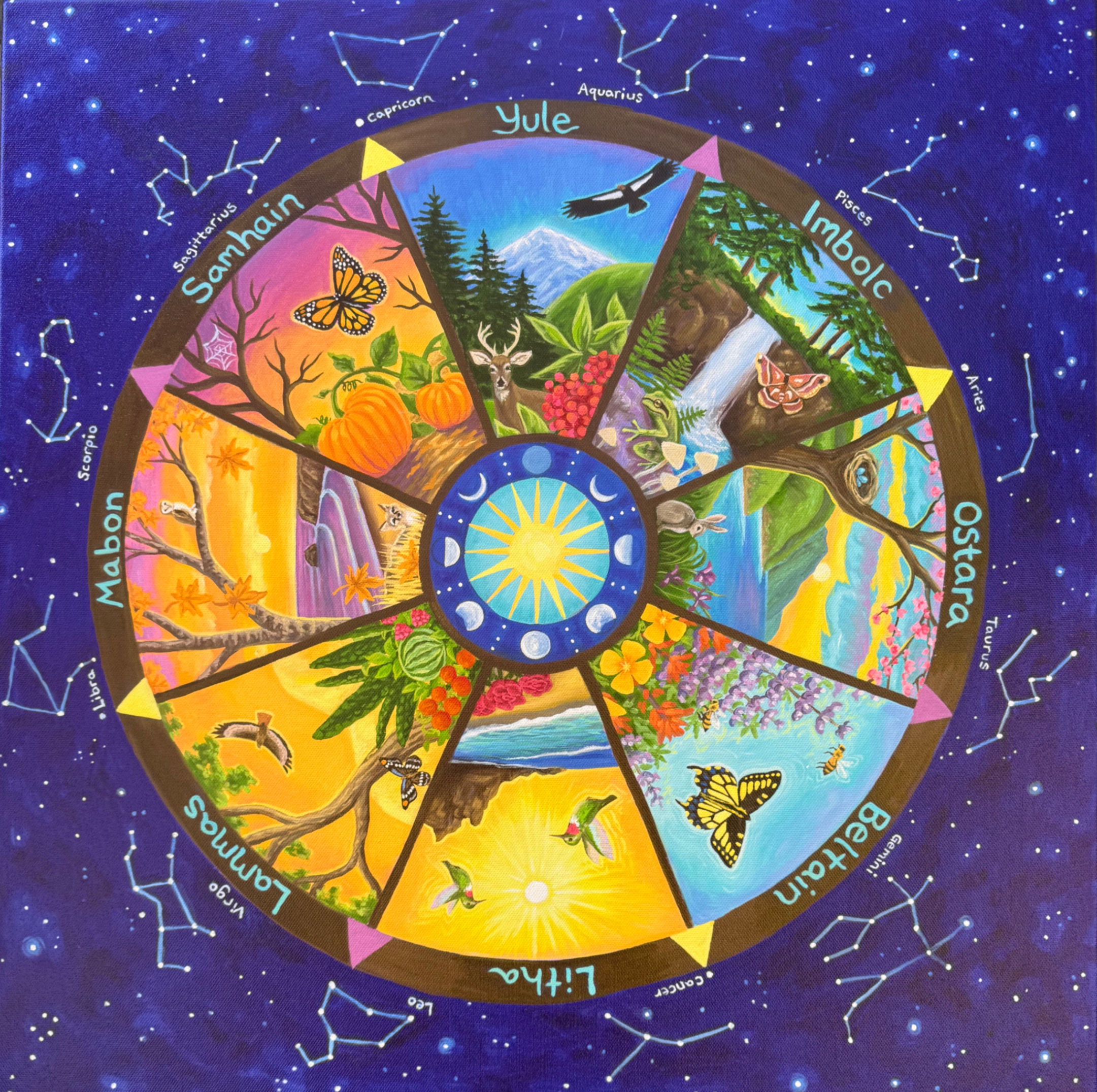 Wheel of the Year 20x20 Canvas Print